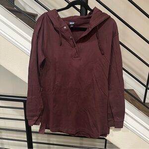 NWOT Patagonia Burgundy Snap Hoodie